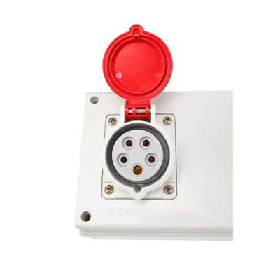 Scame IP44 Red Surface Mount Socket, Rated At 16A, 346 → 415 V