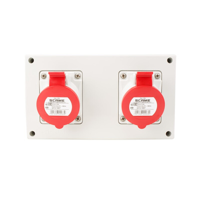 Scame IP44 Red Surface Mount Socket, Rated At 16A, 346 → 415 V