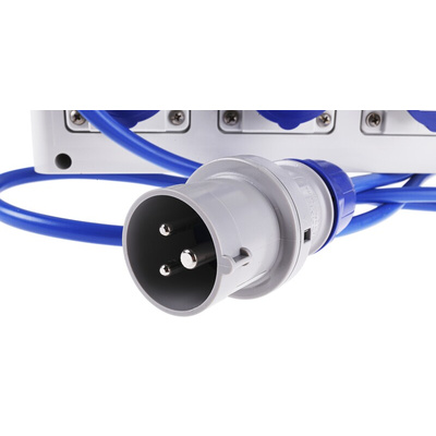 Scame, Block 3 IP44 Red Wall Mount 2P + E RCD Industrial Power Connector Socket, Rated At 16A, 230 V