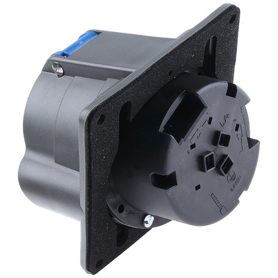 Legrand, HYPRA IP44, IP45 Blue Panel Mount 2P + E Right Angle Industrial Power Socket, Rated At 16A, 230 V
