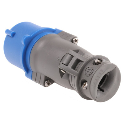 Legrand, HYPRA IP44 Blue Cable Mount 3P + E Industrial Power Plug, Rated At 16A, 230 V