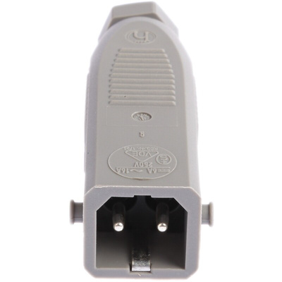 Hirschmann, ST IP54 Grey Cable Mount 2P + E Heavy Duty Power Connector Plug, Rated At 16A, 250 V