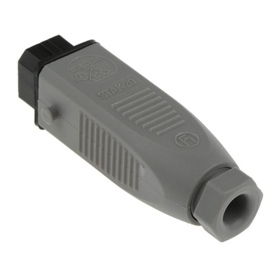Hirschmann, ST IP54 Black, Grey Cable Mount 2P + E Heavy Duty Power Connector Socket, Rated At 16A, 250 V