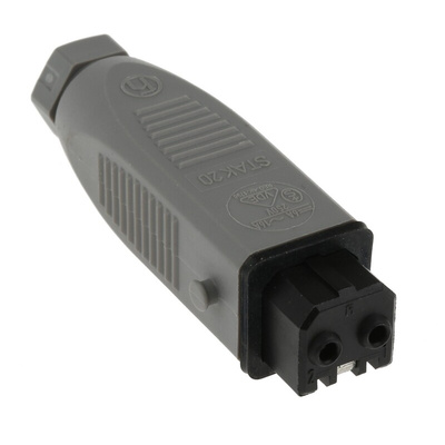 Hirschmann, ST IP54 Black, Grey Cable Mount 2P + E Heavy Duty Power Connector Socket, Rated At 16A, 250 V