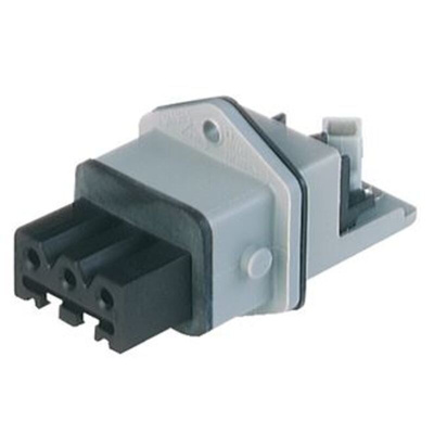 Hirschmann, ST IP54 Black, Grey Panel Mount 3P + E Industrial Power Socket, Rated At 16A, 250 V, 400 V