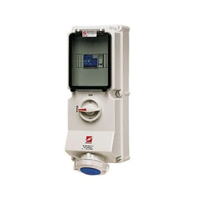 MENNEKES IP67 Blue, White Wall Mount, Rated At 16A, 230 V
