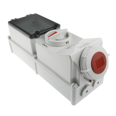 MENNEKES IP67 Red, White Wall Mount, Rated At 16A, 400 V