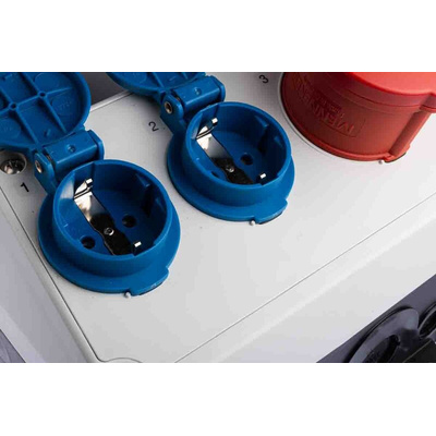 MENNEKES IP44 Blue, Red Wall Mount Socket, Rated At 16A, 230 V, 400 V