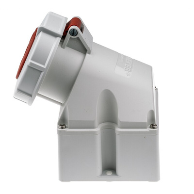 MENNEKES IP67 Red Wall Mount 4P 25 ° Industrial Power Socket, Rated At 32A, 400 V