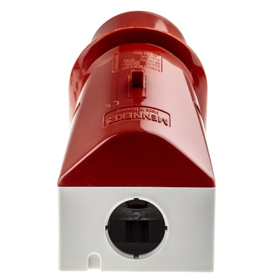 MENNEKES IP44 Red Wall Mount 3P + N + E 25 ° Industrial Power Plug, Rated At 32A, 400 V