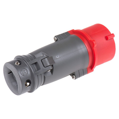 Legrand, HYPRA IP44 Red Cable Mount 3P + N + E Industrial Power Plug, Rated At 16A, 415 V