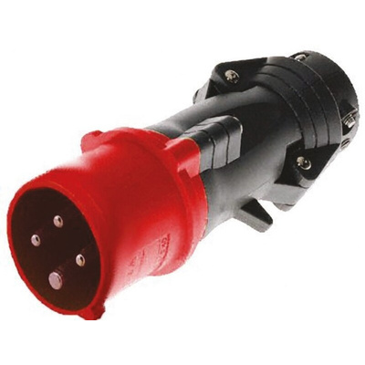 Legrand, HYPRA IP44 Red Cable Mount 3P + E Industrial Power Plug, Rated At 32A, 415 V