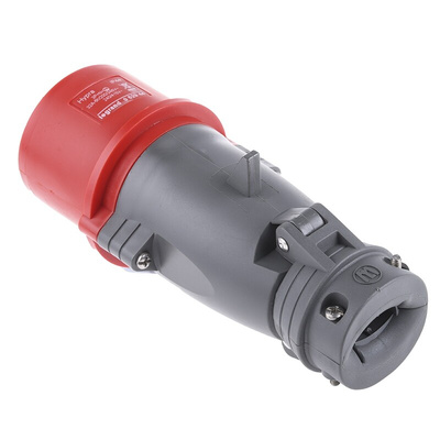 Legrand, HYPRA IP44 Red Cable Mount 3P + N + E Industrial Power Plug, Rated At 32A, 415 V