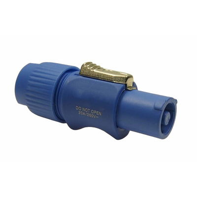 RS PRO Blue 2 + PE Industrial Power Plug, Rated At 20A, 250 V