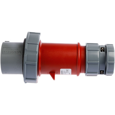 MENNEKES, PowerTOP IP67 Red Cable Mount 3P + N + E Industrial Power Plug, Rated At 32A, 400 V