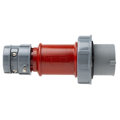 MENNEKES, PowerTOP IP67 Red Cable Mount 4P Industrial Power Plug, Rated At 16A, 400 V