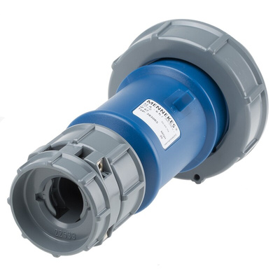 MENNEKES, PowerTOP IP67 Blue Cable Mount 3P Industrial Power Plug, Rated At 32A, 230 V