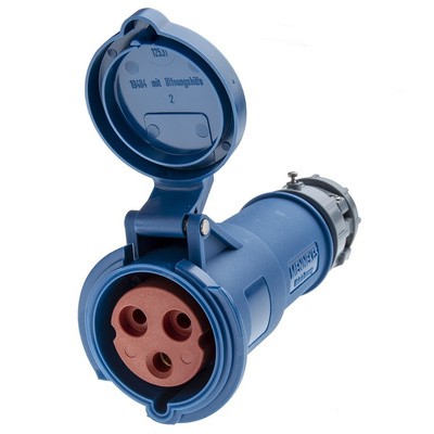 MENNEKES, PowerTOP IP44 Blue Cable Mount 3P Industrial Power Socket, Rated At 32A, 230 V