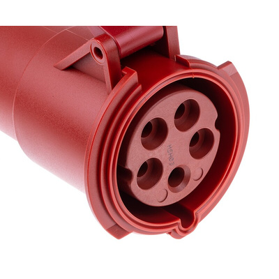 MENNEKES, PowerTOP IP44 Red Cable Mount 3P + N + E Industrial Power Socket, Rated At 32A, 400 V