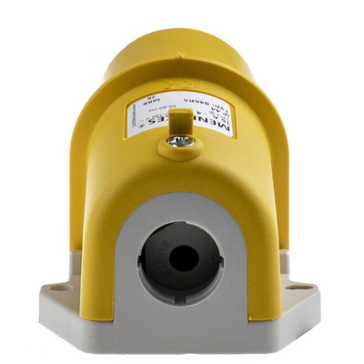 MENNEKES IP44 Yellow Wall Mount 3P Right Angle Industrial Power Plug, Rated At 16A, 110 V