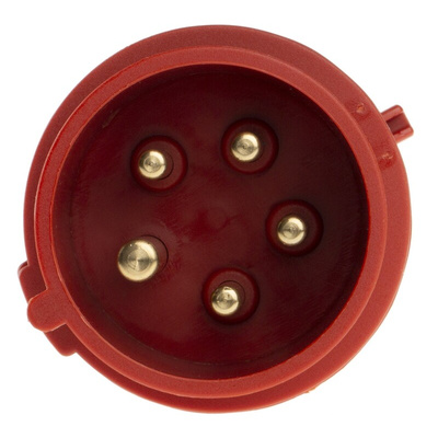 MENNEKES IP44 Red Cable Mount 3P + N + E Industrial Power Plug, Rated At 16A, 400 V