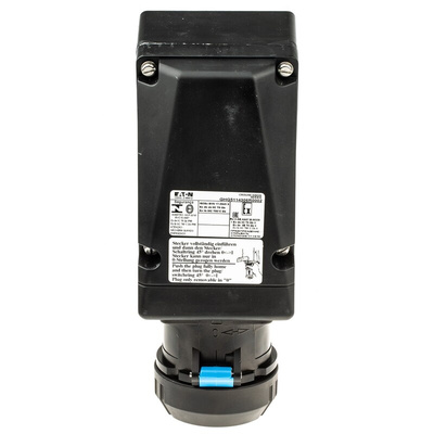 Eaton IP66 Black Surface Mount 2P + E Power Connector Socket ATEX, Rated At 16A, 250 V