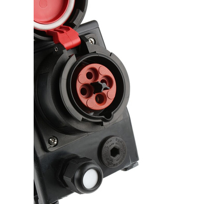 Eaton IP66 Black Surface Mount 3P + E Power Connector Socket ATEX, Rated At 16A, 415 V