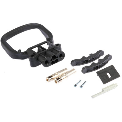 Rema Black Chassis Mount 2P Industrial Power Socket, Rated At 80A, 150 V