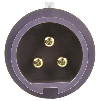 MENNEKES IP44 Purple Cable Mount 3P Industrial Power Plug, Rated At 16A, 20 → 25 V