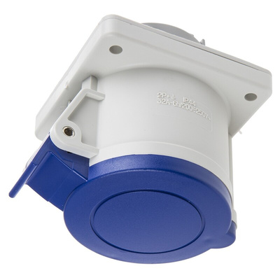 Scame IP44 Blue Panel Mount 2P + E Industrial Power Socket, Rated At 32A, 230 V