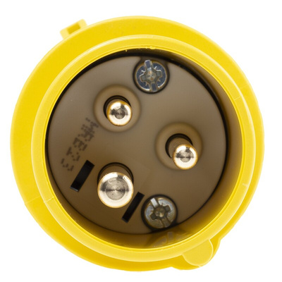 MENNEKES, AM-TOP IP44 Yellow Cable Mount 3P Industrial Power Plug, Rated At 16A, 110 V