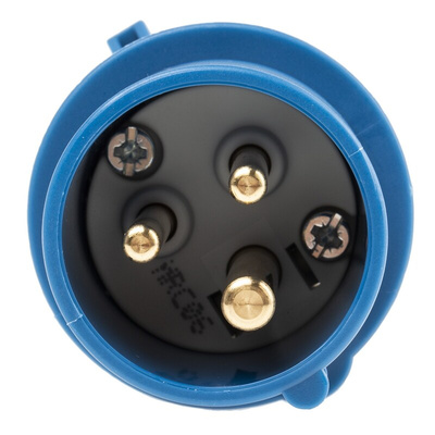 MENNEKES, AM-TOP IP44 Blue Cable Mount 3P Industrial Power Plug, Rated At 16A, 230 V
