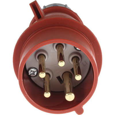 MENNEKES, AM-TOP IP44 Red Cable Mount 3P + N + E Industrial Power Plug, Rated At 16A, 400 V