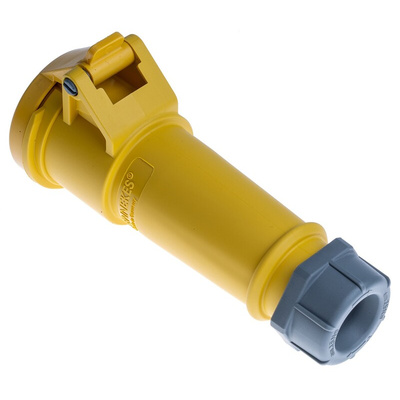 MENNEKES, AM-TOP IP44 Yellow Cable Mount 3P Industrial Power Socket, Rated At 16A, 110 V