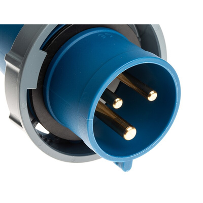 MENNEKES, AM-TOP IP67 Blue Cable Mount 3P Industrial Power Plug, Rated At 32A, 230 V