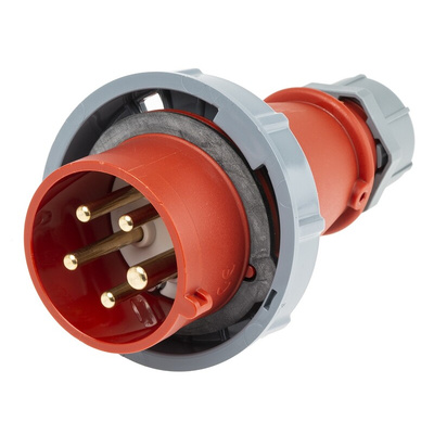 MENNEKES, AM-TOP IP67 Red Cable Mount 3P + N + E Industrial Power Plug, Rated At 16A, 400 V