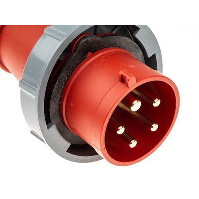 MENNEKES, AM-TOP IP67 Red Cable Mount 3P + N + E Industrial Power Plug, Rated At 32A, 400 V