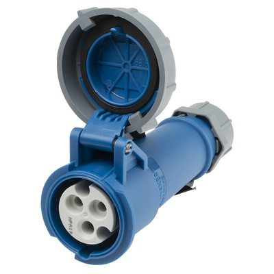 MENNEKES, AM-TOP IP67 Blue Cable Mount 3P Industrial Power Socket, Rated At 16A, 230 V