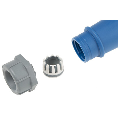 MENNEKES, AM-TOP IP67 Blue Cable Mount 3P Industrial Power Socket, Rated At 16A, 230 V