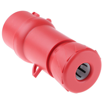Schneider Electric, PratiKa IP44 Red Cable Mount 3P + N + E Industrial Power Plug, Rated At 16A, 415 V