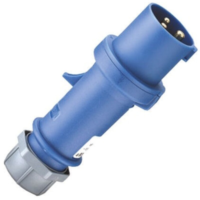 MENNEKES, ProTOP IP44 Blue Cable Mount 3P Industrial Power Plug, Rated At 16A, 230 V