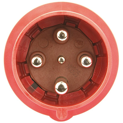 MENNEKES, PowerTOP IP44 Red Cable Mount 3P + E Industrial Power Plug, Rated At 64A, 400 V