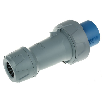 MENNEKES, PowerTOP IP67 Blue Cable Mount 2P + E Industrial Power Plug, Rated At 64A, 230 V