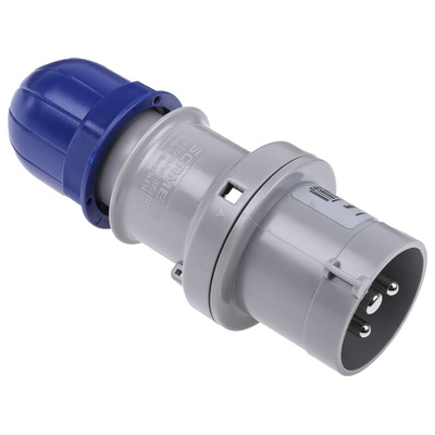 Scame IP44 Blue Cable Mount 2P + E Industrial Power Plug, Rated At 16A, 230 V