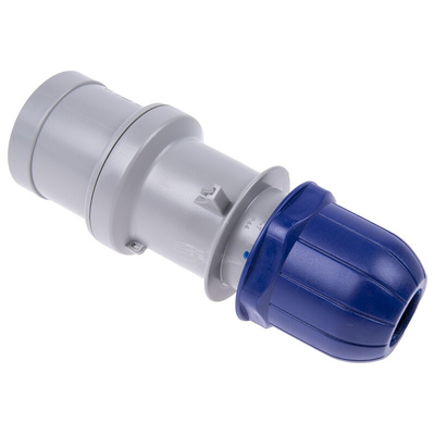 Scame IP44 Blue Cable Mount 2P + E Industrial Power Plug, Rated At 32A, 230 V