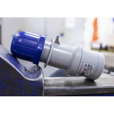Scame IP44 Blue Cable Mount 2P + E Industrial Power Plug, Rated At 32A, 230 V