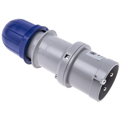 Scame IP44 Blue Cable Mount 2P + E Industrial Power Plug, Rated At 32A, 230 V