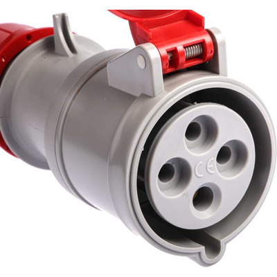Scame IP44 Red Cable Mount 3P + E Industrial Power Socket, Rated At 32A, 415 V