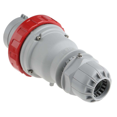 Scame IP67 Red Cable Mount 3P + N + E Industrial Power Plug, Rated At 64A, 415 V