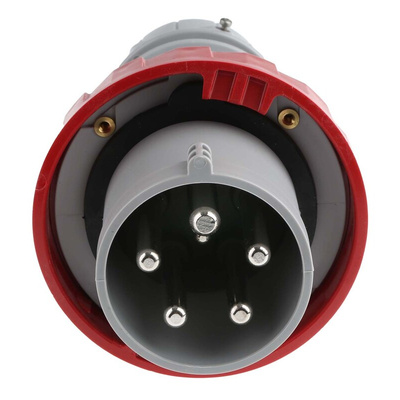 Scame IP67 Red Cable Mount 3P + N + E Industrial Power Plug, Rated At 64A, 415 V